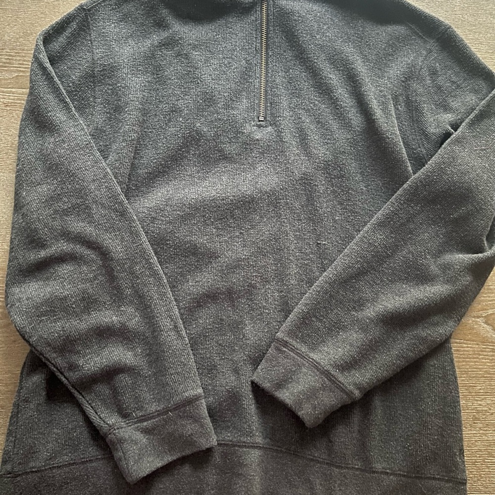 Banana Republic Charcoal Zip-Up Sweater